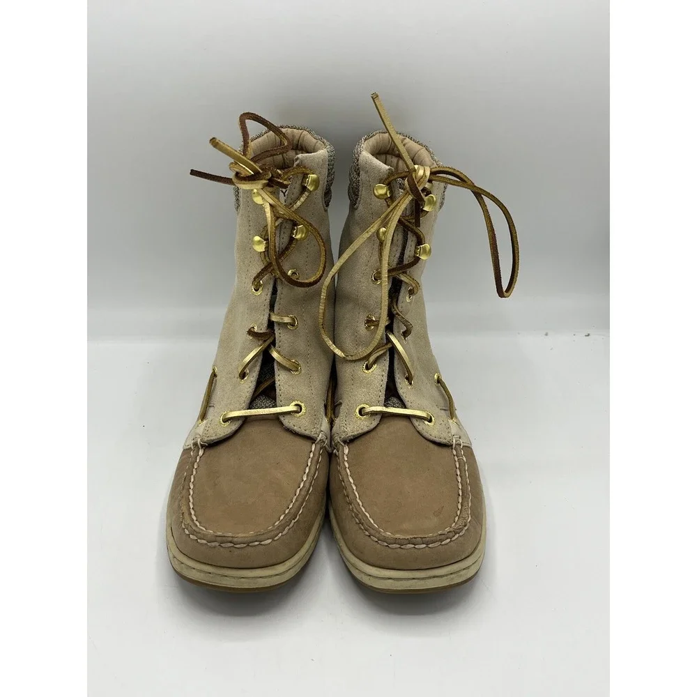 Sperry Top-Sider‎ Women's Hikerfish Boot 9531401 Size 8.5M Brown Beige Shimmer
